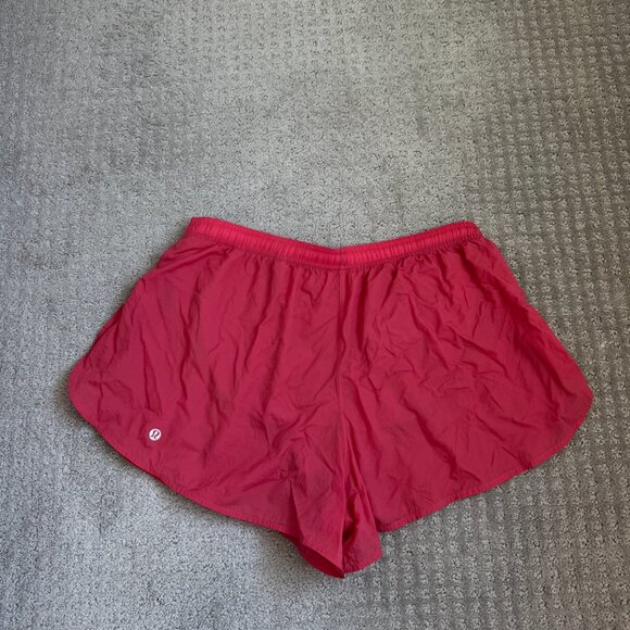 Lululemon Dolphin-Hem Mid-Rise Running Short 3" - Desert Red - Picture 5 of 7